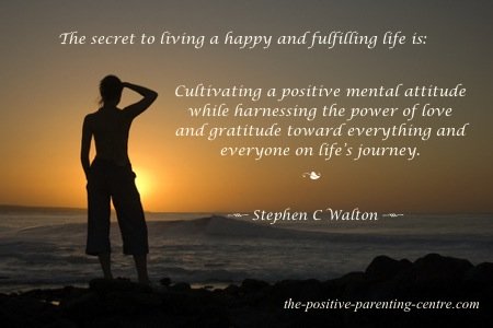 The Secret To A Happiness - Quote by Stephen Walton - The Positive Parenting Centre